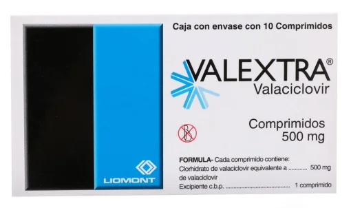 Valtrex Valextra Valacyclovir Valaciclovir 500 mg 10 Tabs