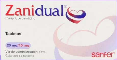 Zanidual Enalapril Lercanidipine 20mg / 10mg 14 tabs