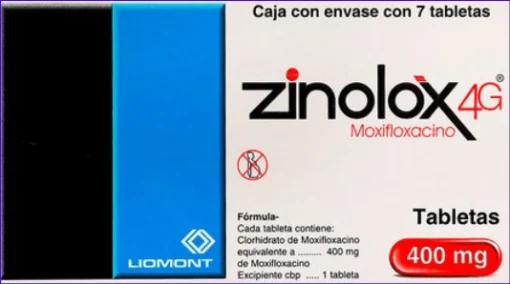Avelox Moxifloxacin Zinolox 4G 400 mg 7 tabs