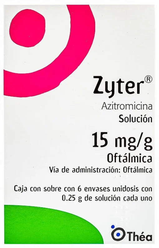 Zyter Azithromycin Ophthalmic 15 mg 0.25 gr 6 Ampules